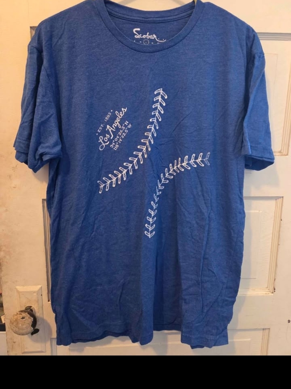 Blue Los Angeles Graphic Crewneck T-Shirt